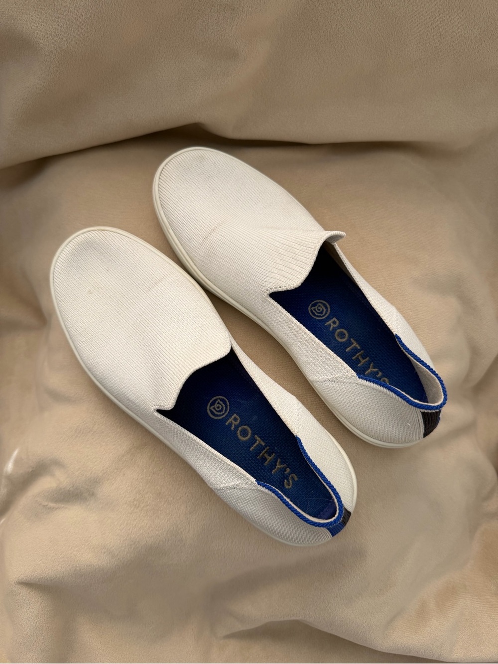 Rothy's White Knit Slip-On Loafers for Men